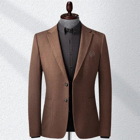 Embroidered Luxe™ Men's Suit – Bold Design for Fashion-Conscious Men Carmine Juneberry