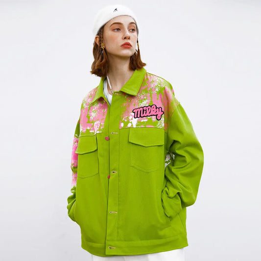 Splash-Ink Workwear Jacket for Men and Women – Modern Streetwear Style - Lady B united Kingdom