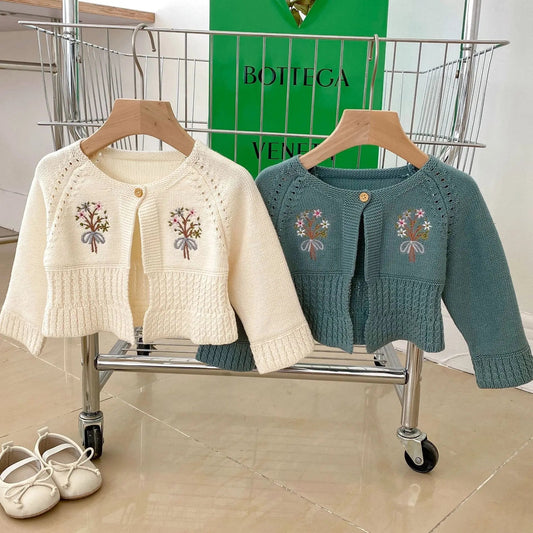 Floral Graphic Cute Knitted Quality Cardigan Coat - Lady B united KingdomLady B united KingdomLady B united KingdomLady B united Kingdom