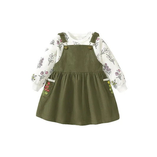 Floral Pattern Hoodie & Strap Dress Fashion Sets - Lady B united KingdomLady B united KingdomLady B united KingdomLady B united Kingdom