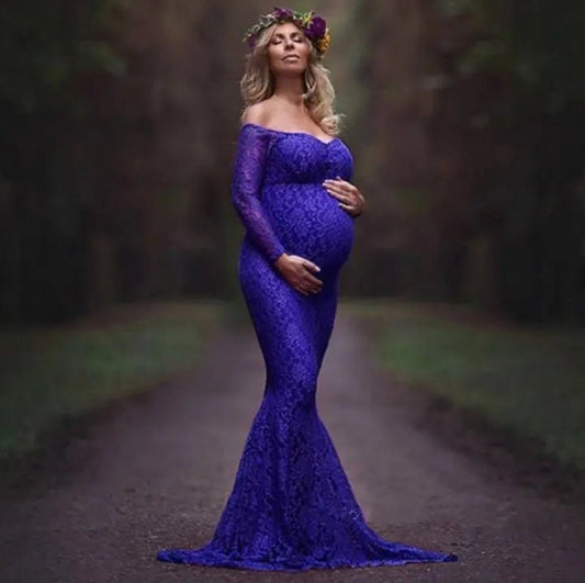 Maternity fitted lace gown wedding bridal show dress photography baby - Lady B united KingdomLady B united KingdomLady B united KingdomLady B united Kingdom